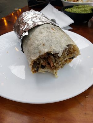 Chili Verde burrito at Good Karma Artisan Ales & Cafe in San Jose