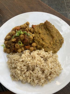 Chana masala and dal   at Good Karma Artisan Ales & Cafe in San Jose