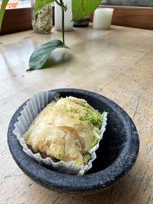 Vegan baklava 😋  at Good Karma Artisan Ales & Cafe in San Jose