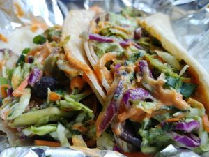 $8.50 Jackfruit Tacos: Delicious at Good Karma Artisan Ales & Cafe in San Jose