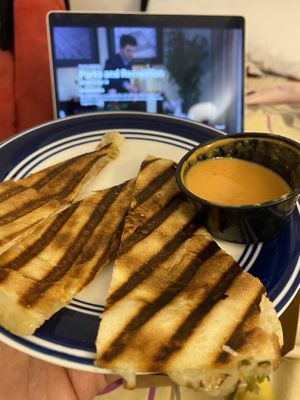 Quesadillas 😍 at Good Karma Artisan Ales & Cafe in San Jose