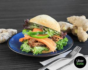 Indo sensation burger (VEGAN) at Lust in Groningen