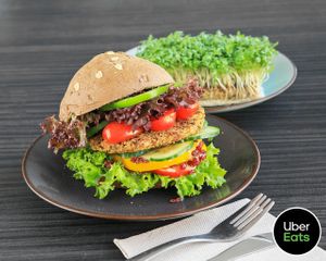 Fresh Sprout burger (VEGAN) at Lust in Groningen