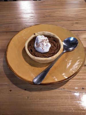 Vegan pumpkin pie with vegan cream. at Pie Society - Jing'an District - Maybe closed in Shanghai
