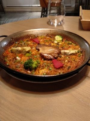 Fideuá at BLoved Veggie Corner in Madrid