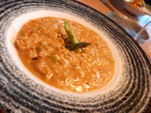 Rissotto vegano de boletus y trigueros #Veganuary at BLoved Veggie Corner in Madrid