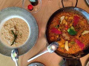 Rissoto y fideuá vegana at BLoved Veggie Corner in Madrid