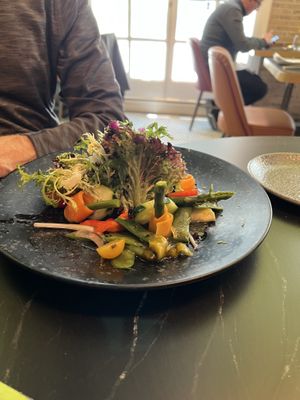 Raw veggie salad  at BLoved Veggie Corner in Madrid