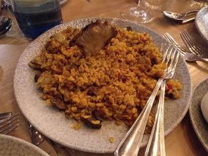 Starters / vegetable paella at BLoved Veggie Corner in Madrid