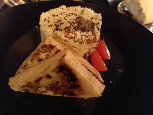 Tofu teriyaki with cous-cous at BLoved Veggie Corner in Madrid