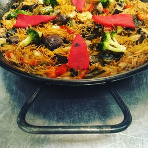 Fideuá Ses Illetes at BLoved Veggie Corner in Madrid