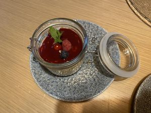 Delicious desert  at BLoved Veggie Corner in Madrid