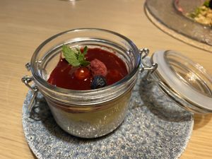 Delicious desert  at BLoved Veggie Corner in Madrid