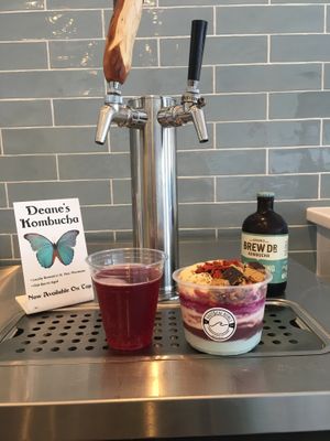 Sorbet bowls and kombucha!  at Nautical Bowls in Minnetonka