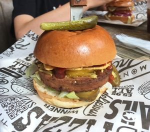 Vegan burger  at Monterey Jack's in Glasgow