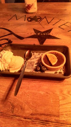 Vegan chocolate orange cheesecake at Monterey Jack's in Stirling