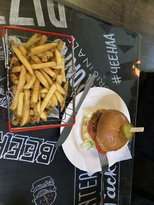Chicken style burger  at Monterey Jack's in Perth