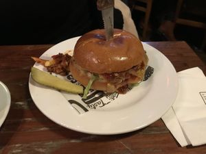 Burger with chilli at Monterey Jack's in Perth