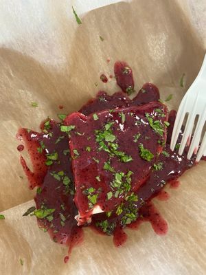 Vegan cheesecake! at Seed to Table Vegan Eatery in Venice