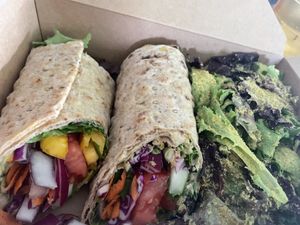 Veggie wrap at Seed to Table Vegan Eatery in Venice