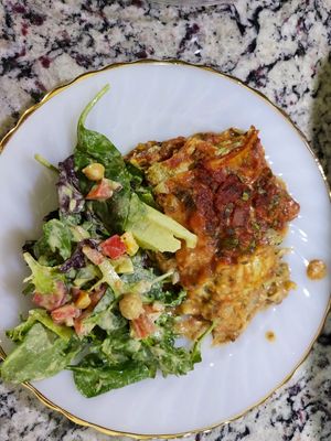 Best lasagna ever! And it's vegan 😁 at Seed to Table Vegan Eatery in Venice