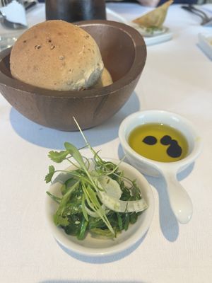 Amuse bouche and bread for the table   at The Wensleydale Heifer in West Witton