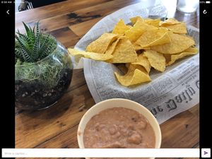 Chips and Beans at Pancho's Vegan Tacos - Fort Apache in Las Vegas