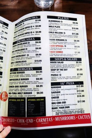 Menu at Pancho's Vegan Tacos - Fort Apache in Las Vegas