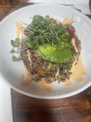 Spicy quinoa bowl   at Toast Coffeehouse in Port Jefferson