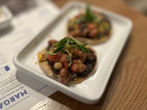 Zesty bean tostadas  at Wahaca - Covent Garden in London