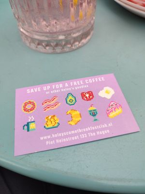 Cute stamp card! at Haley's Comet Breakfast Club in The Hague