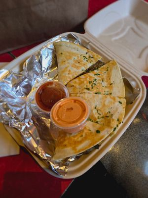 Black bean and corn quesadilla at Cyclops in Seattle