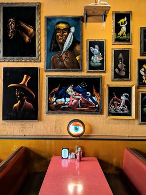 Black velvet paintings galore at Cyclops in Seattle