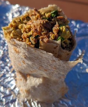 Vegan Burrito at Breakfast in the Hood in Sandy