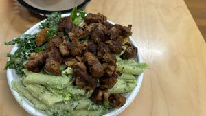 3 salads with “lamb steak” amazing and a bargain!  at Kevabs in Brunswick