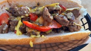 Pepper cheese “steak” baguettee  at Kevabs in Brunswick