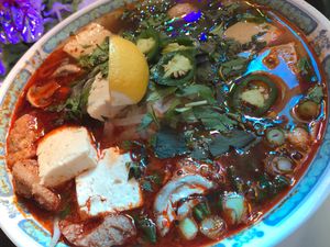 Bun Hue at Vegetarian House in San Jose