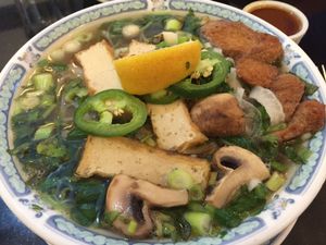 Pho at Vegetarian House in San Jose