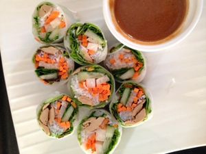 Fresh Spring Rolls at Vegetarian House in San Jose