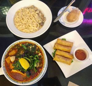 Stroganoff and bun hue at Vegetarian House in San Jose