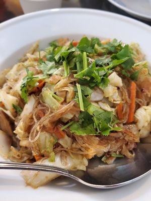 Angel noodles at Vegetarian House in San Jose