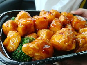 $10.49 General Tsos: Pretty good, a bit pricey but good flavor, texture could be improved at Beansprout Chinese Restaurant in Raleigh