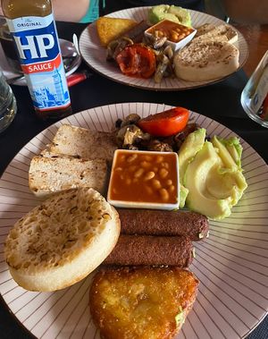 vegane Frühstücksplatte   at Flaherty's in Barcelona