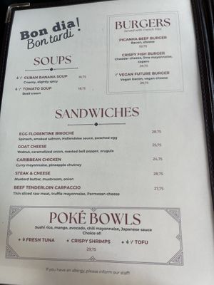 Menu 1  at De Governeur in Willemstad