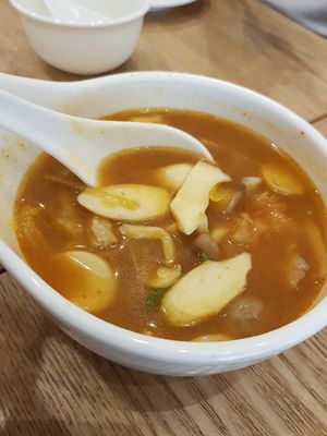 Tom Yum soup at Green Ba - Somerset in Central Singapore