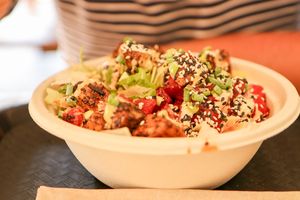 vegan bowl at Poke Food Station in Willemstad