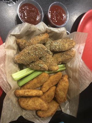 Vegan “wings” this is a double order    at Art's Pub in Lansing