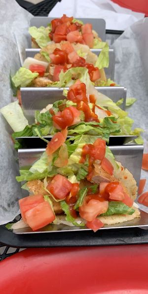 AREPAS with vegan chicken, spicy but delicious at Art's Pub in Lansing