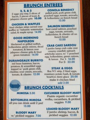 Menu 9/27/2020 at Conola Grill and Sushi in Metairie