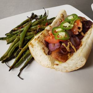 Beyond Sausage add Jalapeno & Hot Sauce at Conola Grill and Sushi in Metairie